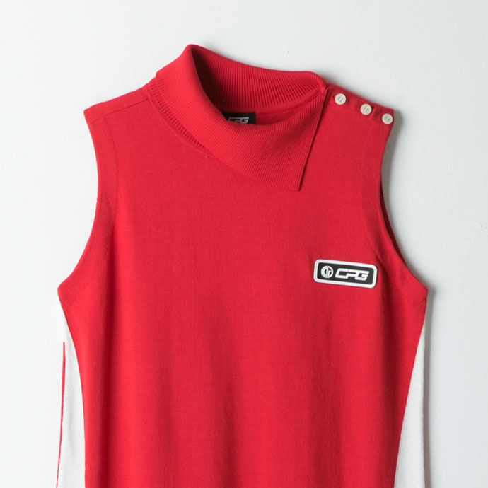 レディース CPG ゴルフウェア ワンピース バイカラーノースリーブ