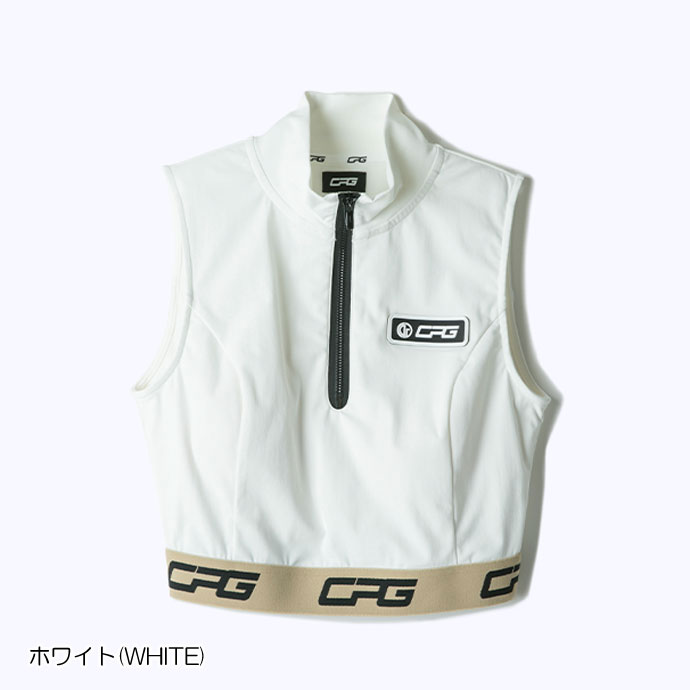 レディース CPG ゴルフウェア 半袖シャツ ハイネッククロップド