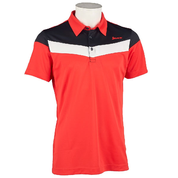 ★スリクソン★LLサイズ レッド メンズ ゴルフ 半袖シャツ RGMLJA17 新品 スリクソン（カラーレッド）（シャツ・ポロシャツ｜メンズ