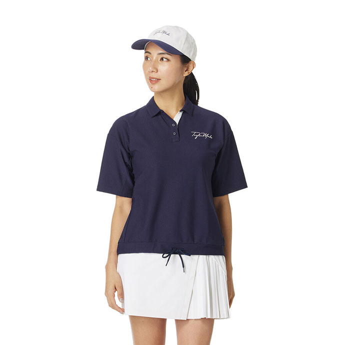 【TaylorMade】新品✨S 上下セット　夏ゴルフセットアップ　ポロシャツ レディース テーラーメイド リラックスシアサッカーS/Sポロ TL816 女性