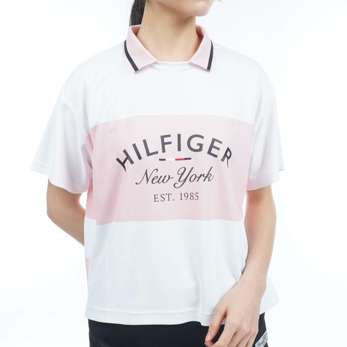 レディース トミーヒルフィガー ゴルフウェア 半袖シャツ ラガー