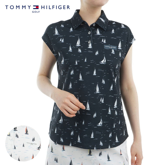 トミーヒルフィガー ゴルフウェア 半袖シャツ ヨットプリント フレンチ