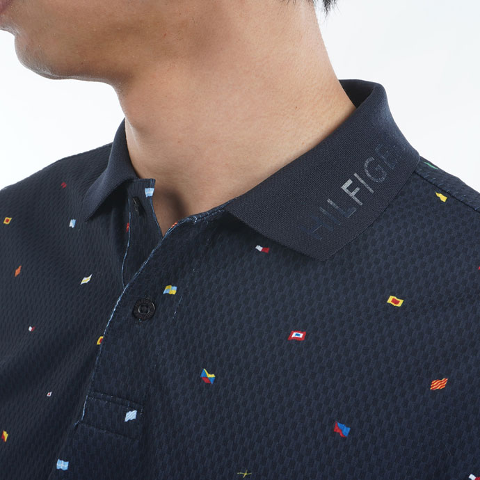 メンズ トミーヒルフィガー ゴルフウェア 半袖シャツ マルチフラッグ