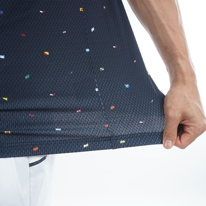 メンズ トミーヒルフィガー ゴルフウェア 半袖シャツ マルチフラッグ