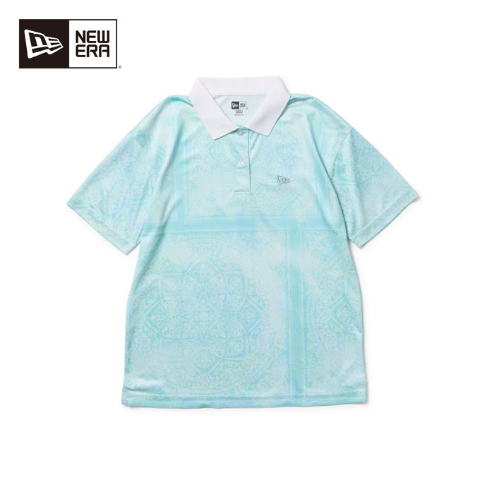 ニューエラ ゴルフウェア 半袖シャツ TECH POLO BANDANA BKBLU