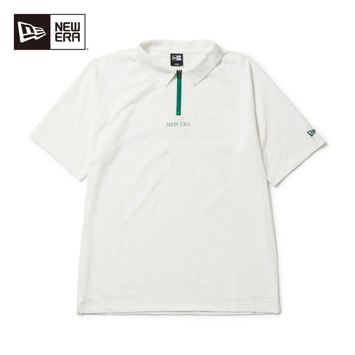 メンズ ニューエラ ゴルフウェア 半袖シャツ SS SKIPPER PL CAG OWHI