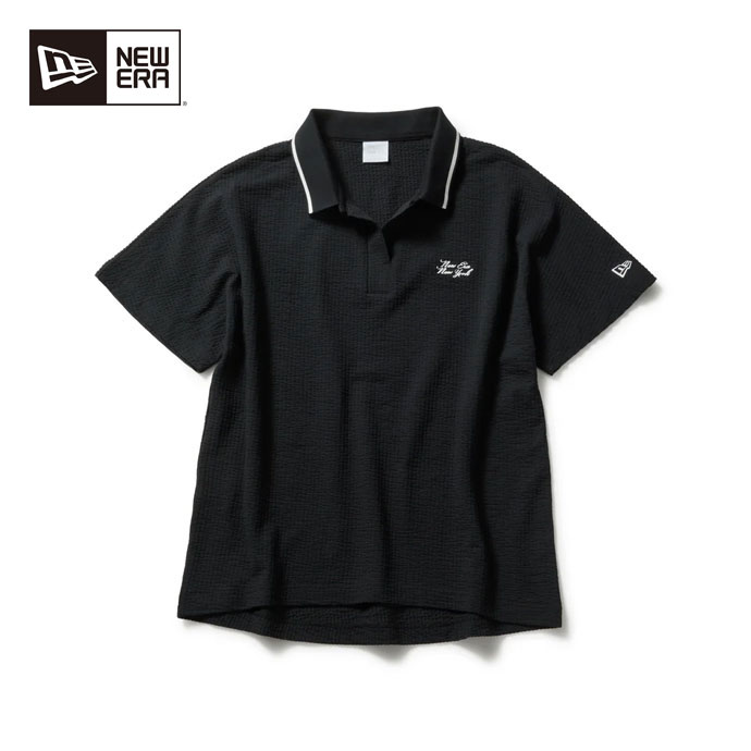 ゴルフウェア ニューエラ GFW SS SEERSUCKER POLO BLK 261 14859859 春