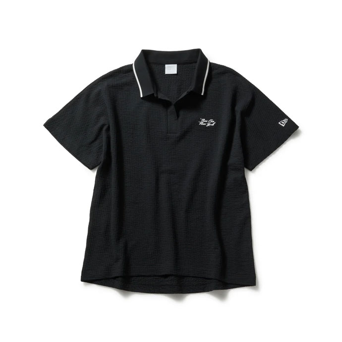 ゴルフウェア ニューエラ GFW SS SEERSUCKER POLO BLK 261 14859859 春