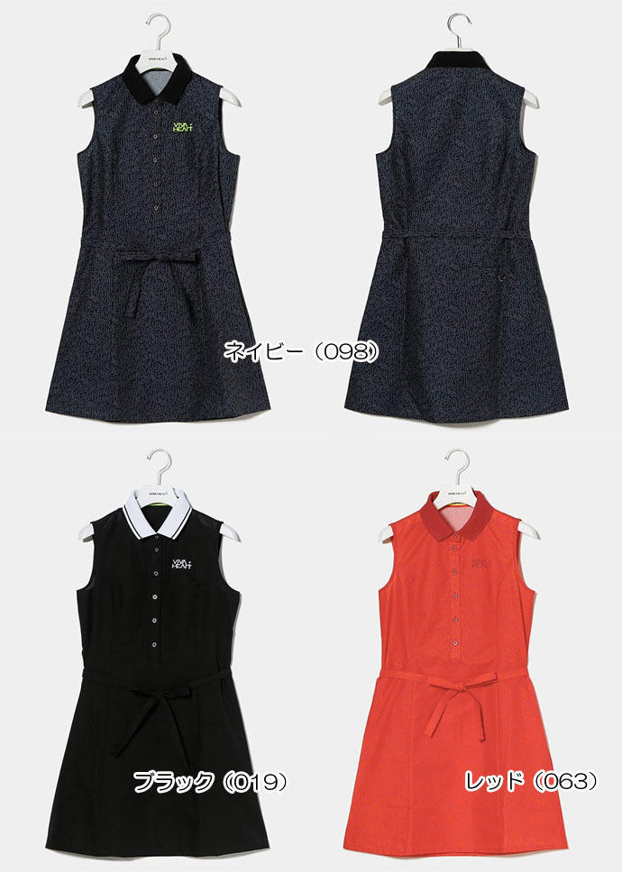 レディース ビバハート ゴルフウェア ワンピース ドットエア撥水