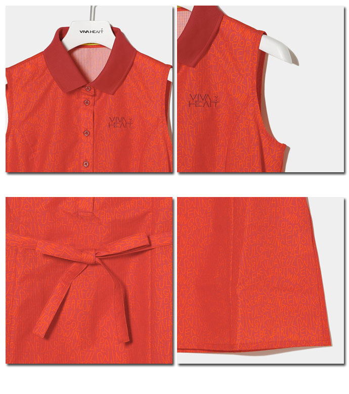 レディース ビバハート ゴルフウェア ワンピース ドットエア撥水