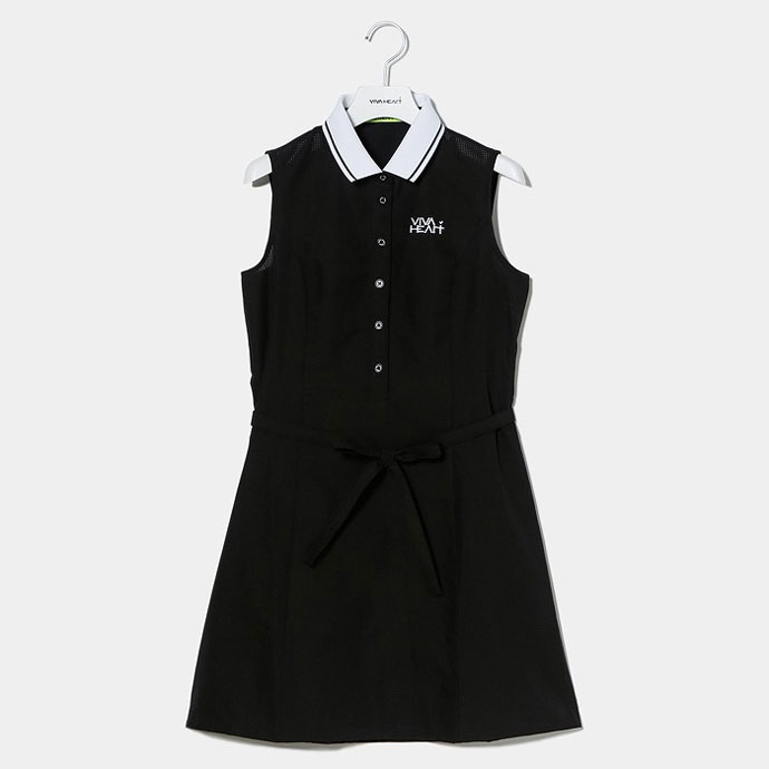 【タグ付】VIVA HEART  ドットエア　撥水　ノースリーブワンピース レディース ビバハート ゴルフウェア ワンピース ドットエア撥水