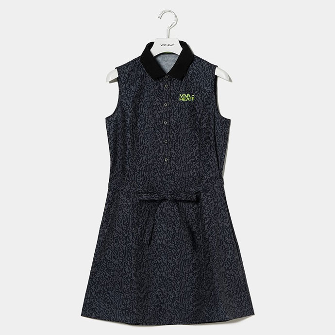 【タグ付】VIVA HEART  ドットエア　撥水　ノースリーブワンピース レディース ビバハート ゴルフウェア ワンピース ドットエア撥水