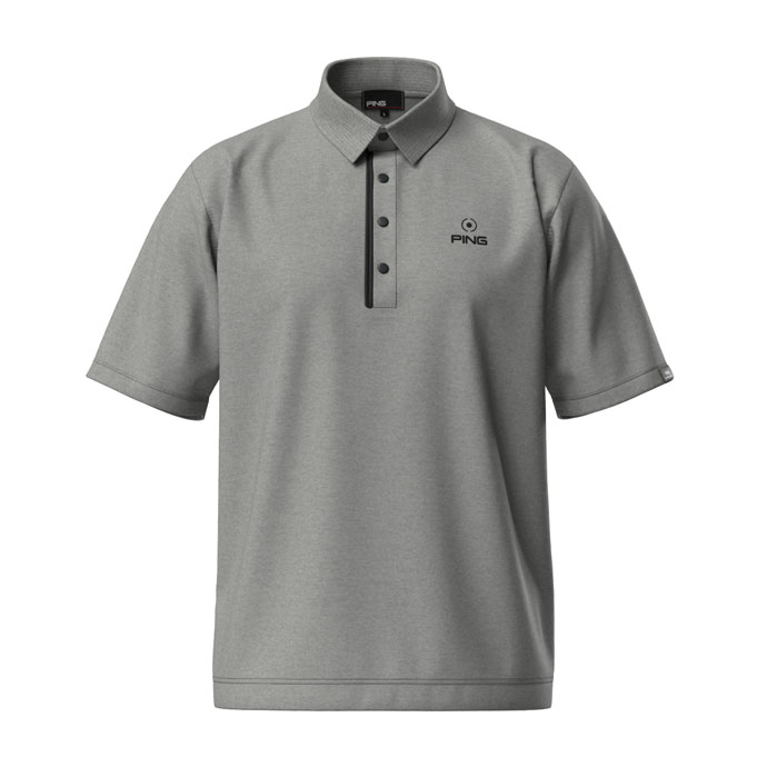 メンズ ピン ゴルフウェア 半袖シャツ 半袖ニットポロシャツ