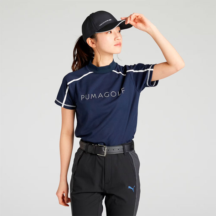 プーマ ゴルフウェア 半袖シャツ SBフロントグラフィック モックネック