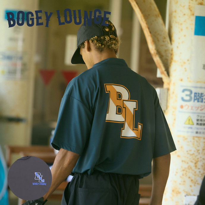 メンズ ボギーラウンジ ゴルフウェア 半袖シャツ ストレッチメッシュ