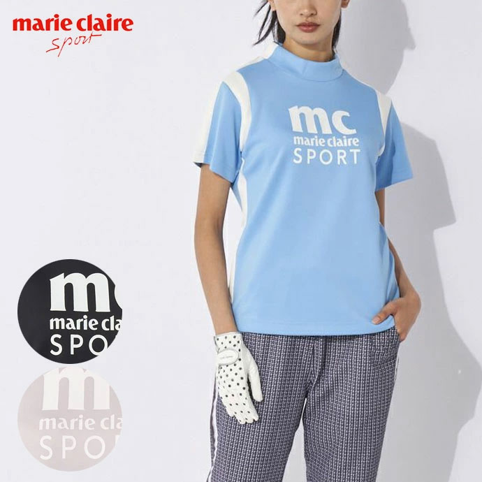 マリクレール ゴルフウェア 半袖シャツ 半袖モックネックシャツ 713614