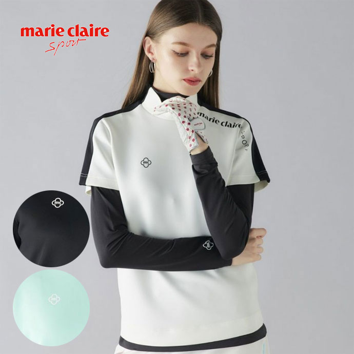 Marie Claire - マリクレール モックネック 半袖シャツ 713-618 レディース マリクレール ゴルフウェア 半袖シャツ 半袖モック