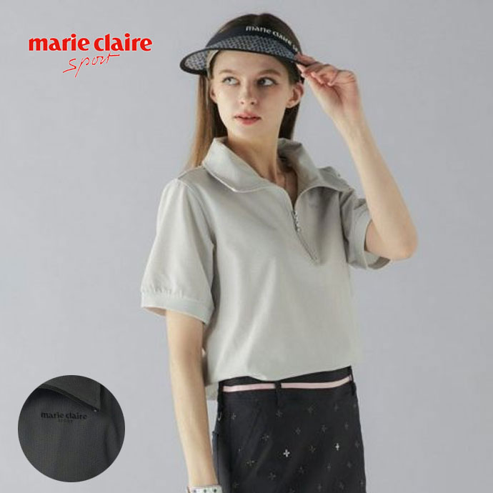 マリクレール ゴルフウェア 半袖シャツ 半袖ジッププルオーバー 715661