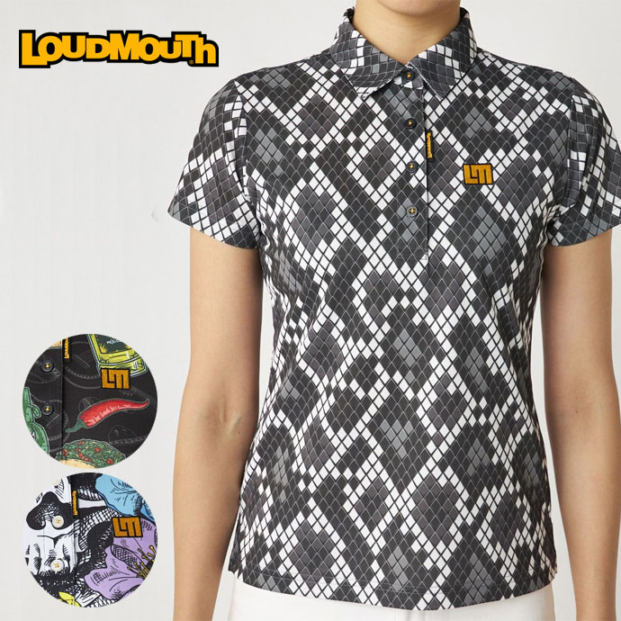 レディース ラウドマウス ゴルフウェア 長袖シャツ 柄半袖シャツ