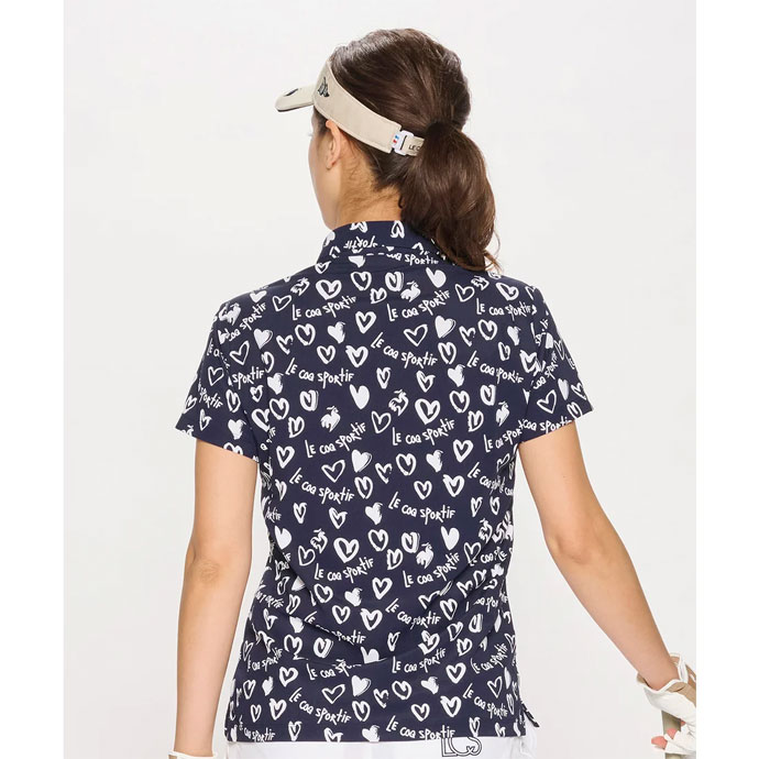 ルコック ゴルフウェア 半袖シャツ ニワトリハート半袖シャツ