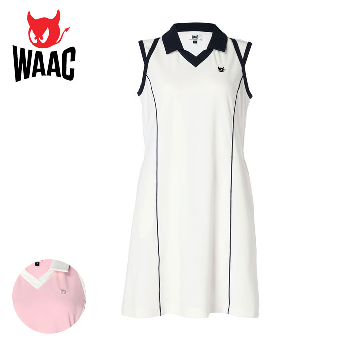 ゴルフ レディース WAAC ワック ワンピース ウェア（ホワイト）