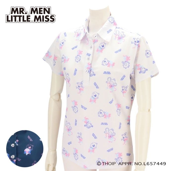 レディース Mr.Men Little Miss ゴルフウェア 半袖シャツ 半袖
