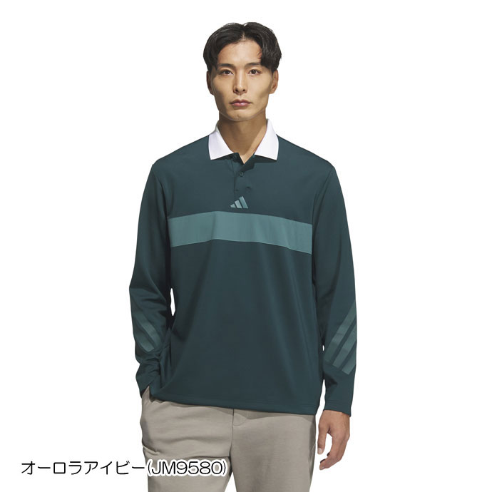 メンズ アディダス ゴルフウェア 長袖シャツ ビヨンドザコースカラー