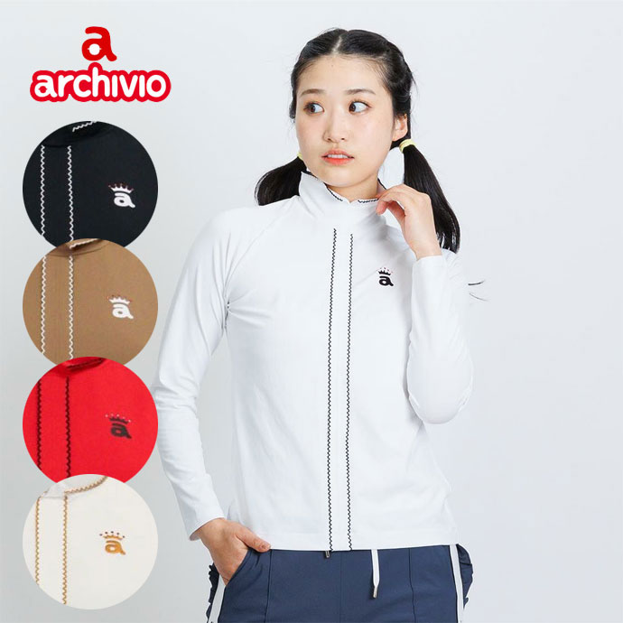 レディース アルチビオ ゴルフウェア 長袖シャツ スカラップステッチUV