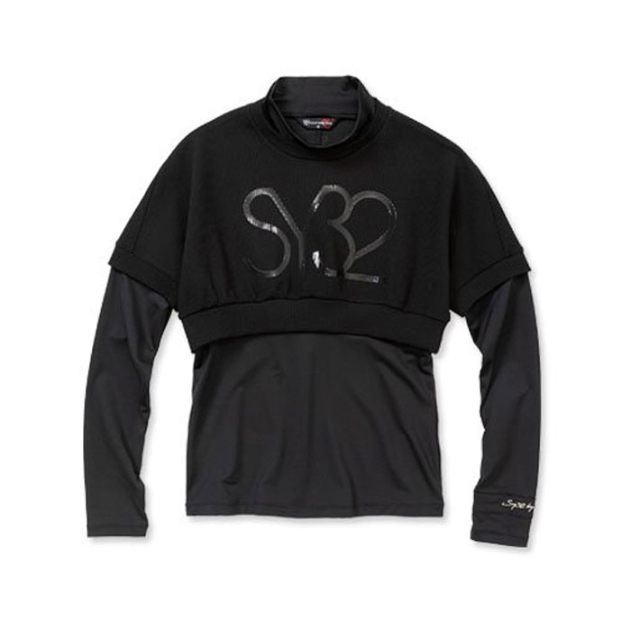 SY32 フェイクレイヤードモックネックシャツ SYG23A10W レディース