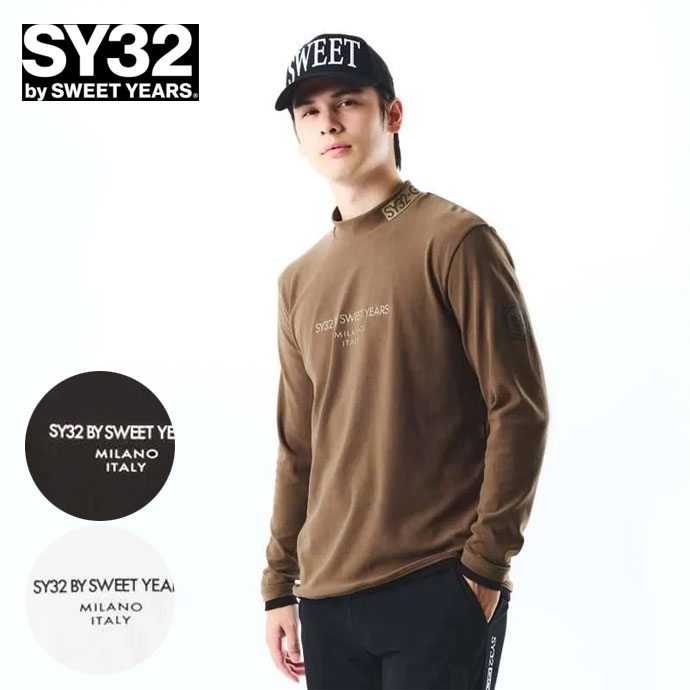 メンズ SY32 ゴルフウェア 長袖シャツ FLEECE MINI PILE MOCK NECK