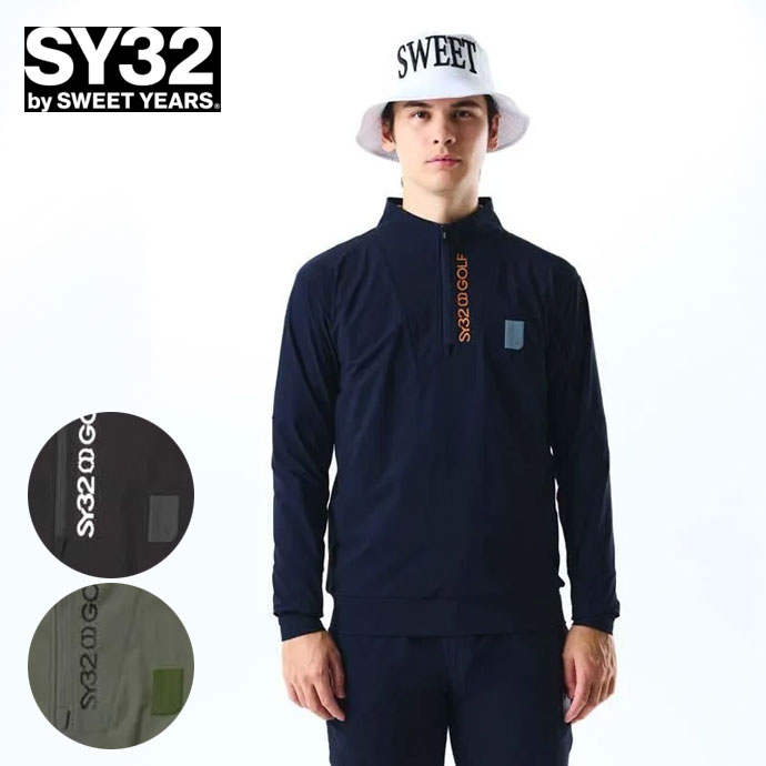 メンズ SY32 ゴルフウェア 長袖シャツ LIGHT COOL TOUCH PULL ZIP