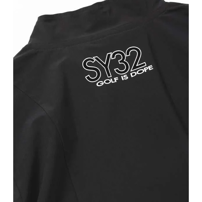 NO GOLF™ 黒シャツ メンズウェア メンズ SY32 ゴルフウェア 長袖シャツ LIGHT COOL TOUCH PULL ZIP