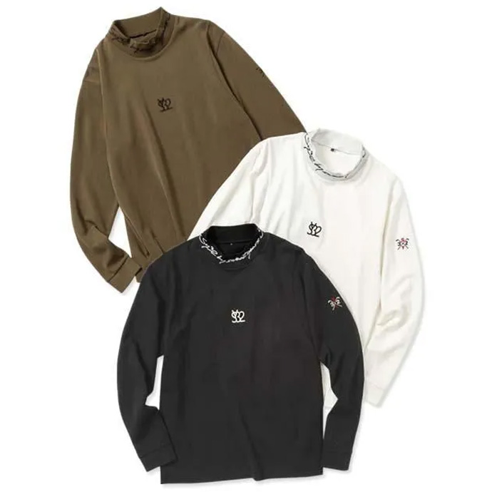 新品　sy32 ゴルフ ミラノモックネック長袖シャツ　Mサイズ SY32 by SWEET YEARS GOLF メンズ モックネック 長袖シャツ スウィート