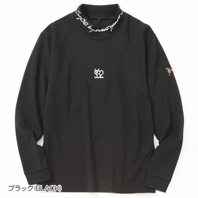 新品　sy32 ゴルフ ミラノモックネック長袖シャツ　Mサイズ SY32 by SWEET YEARS GOLF メンズ モックネック 長袖シャツ スウィート