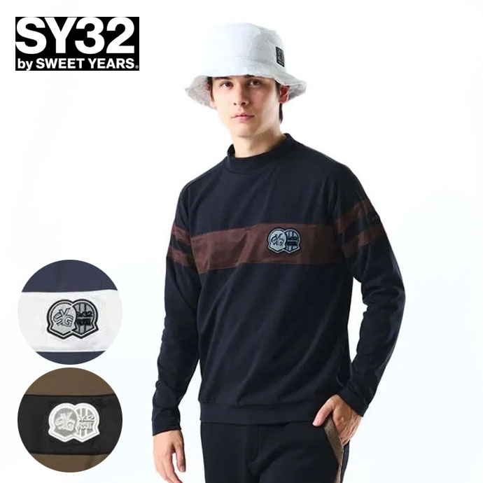 SY32 ネイビー 長袖 ゴルフウェア 最終価格 SY32 ネイビー ゴルフウェア 長袖シャツ Lサイズの通販はau