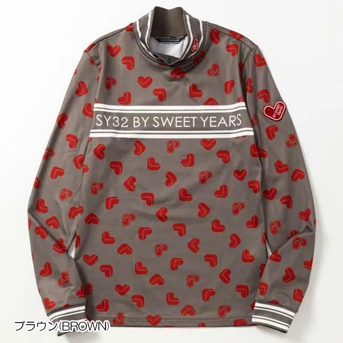 レディース SY32 ゴルフウェア 長袖シャツ SWEET LOGO PRINTED L/S