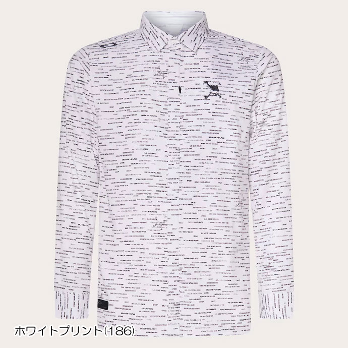 メンズ オークリー ゴルフウェア 長袖シャツ SKULL DOBBY WV LS SHIRT