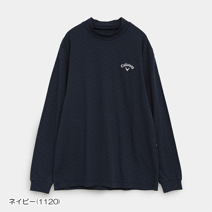メンズ キャロウェイ ゴルフウェア 長袖シャツ 長袖モックネックシャツ