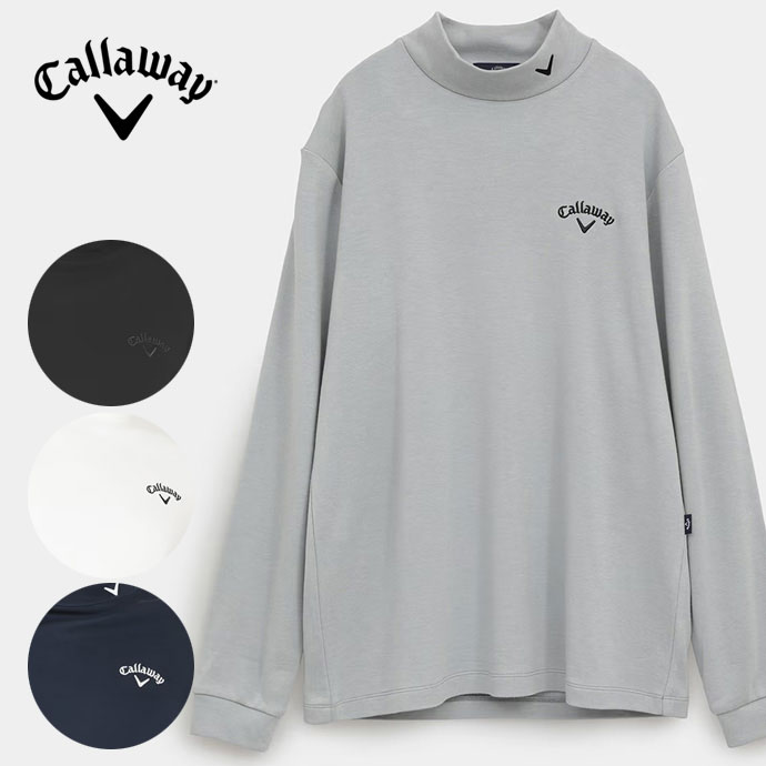 Lee PGG 長袖モックシャツ ブルーグレー　新品 メンズ キャロウェイ ゴルフウェア 長袖シャツ 長袖モックネックシャツ