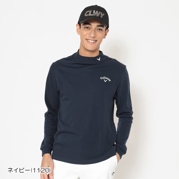 メンズ キャロウェイ ゴルフウェア 長袖シャツ 長袖モックネックシャツ