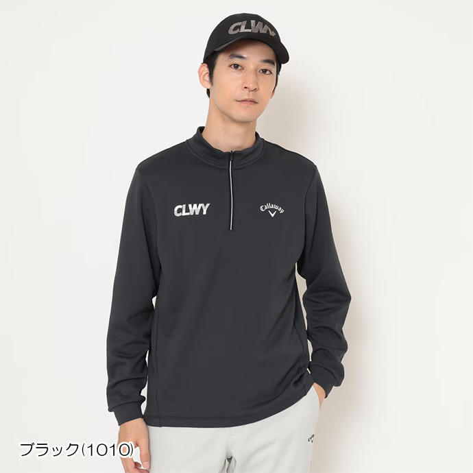 メンズ キャロウェイ ゴルフウェア 長袖シャツ 長袖ハーフジップモック