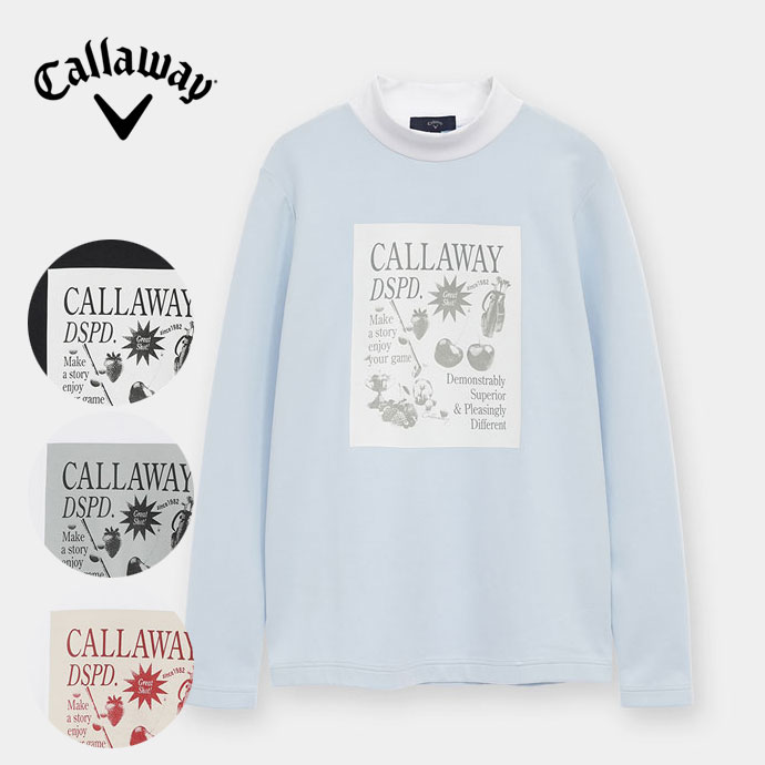 レディース キャロウェイ ゴルフウェア 長袖シャツ 長袖モックネック