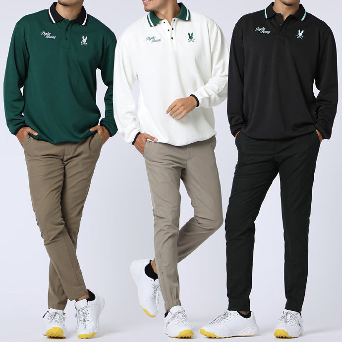 メンズ サイコバニー ゴルフウェア 長袖シャツ モダングラフィック