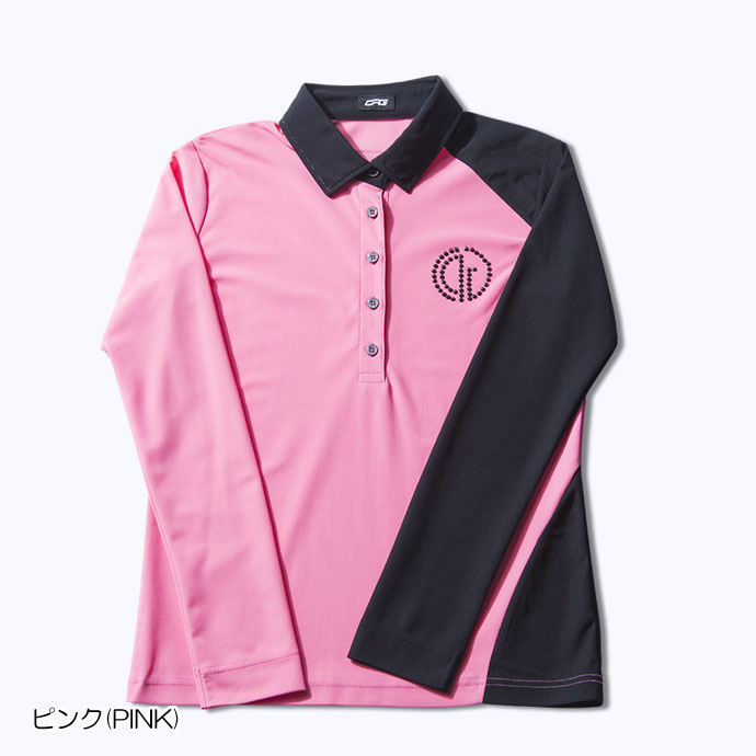 レディース CPG ゴルフウェア 長袖シャツ ビコロールポロシャツ