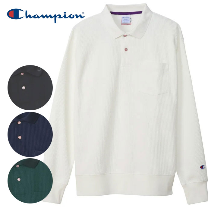 メンズ チャンピオン ゴルフウェア 長袖シャツ POLO SHIRT C3CG403