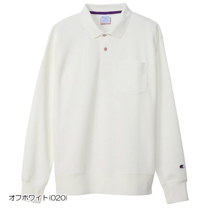 メンズ チャンピオン ゴルフウェア 長袖シャツ POLO SHIRT C3CG403