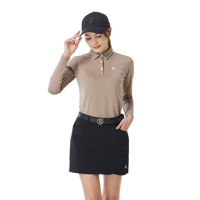 テーラーメイド　レディースポロシャツ　フレアスリーブ　XS 未使用タグ付き レディース テーラーメイド ゴルフウェア 長袖シャツ ベーシックシック