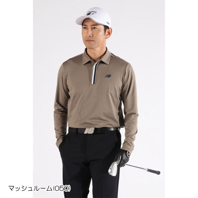 メンズ ニューバランス ゴルフウェア 長袖シャツ ロングスリーブカラー