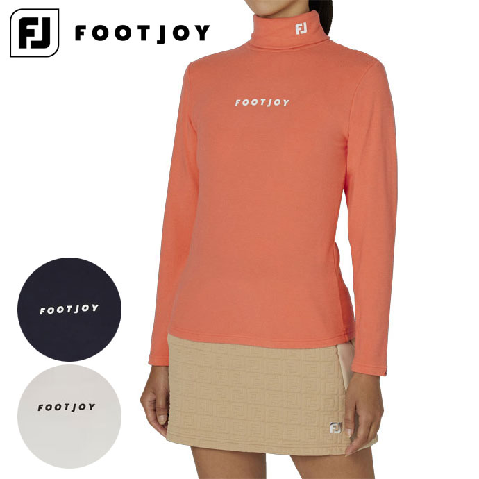 フットジョイ 起毛ストレッチ長袖タートルネックシャツ FJWF24S07