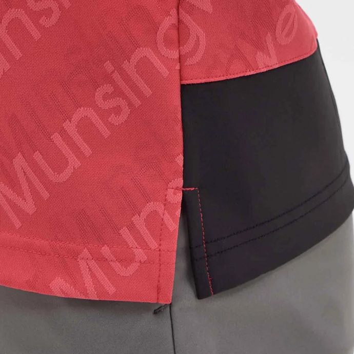 レディース マンシング ゴルフウェア 長袖シャツ ロゴジャカードハーフ